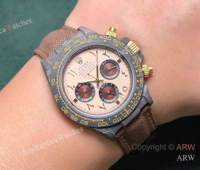 High Quality Replica Rolex Cosmograph Daytona Different Colors Strap 2-Tone Face Dial High-composite Carbon Fiber Fashion Watch 40*12.4mm